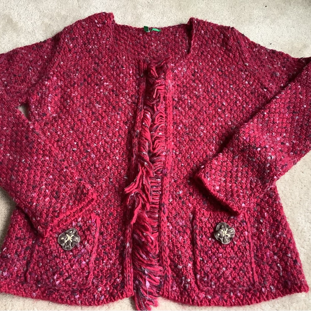 United Colors of Benetton Sweater Made in Croatia wool/mohair blend  L